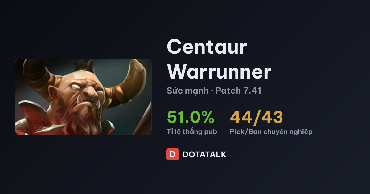 Thống kê Centaur Warrunner