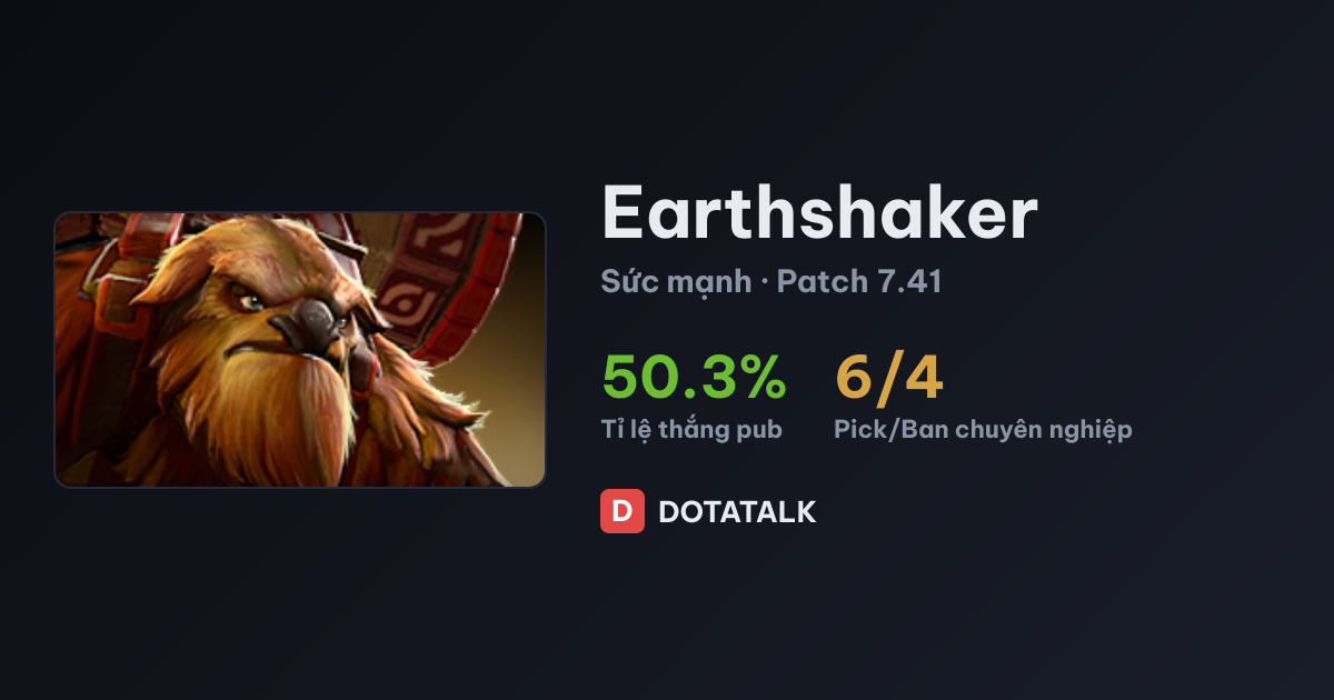 Thẻ chỉ số cơ bản của Earthshaker