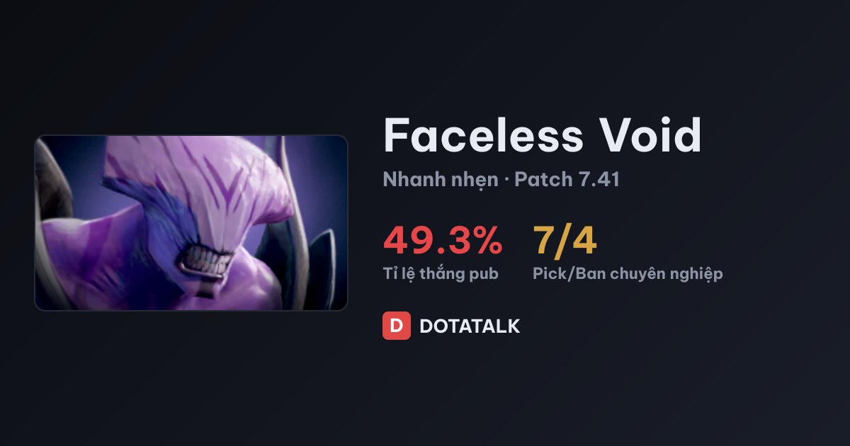 Thẻ chỉ số cơ bản của Faceless Void