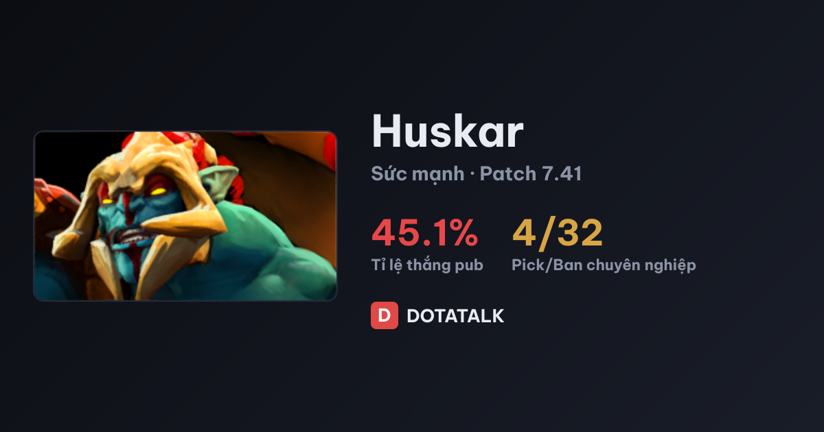 Thống kê sức mạnh Huskar