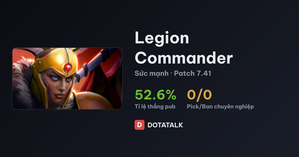 Thẻ chỉ số cơ bản của Legion Commander