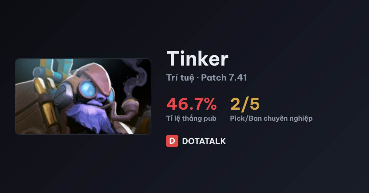 Chỉ số Tinker Dota 2