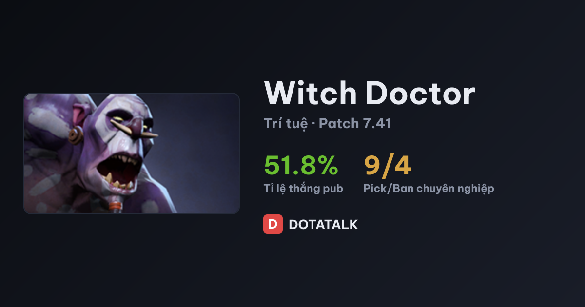 Chỉ số Witch Doctor dota 2