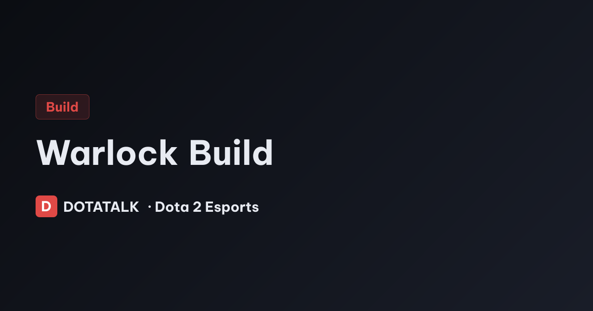 Warlock Build Decision Tree