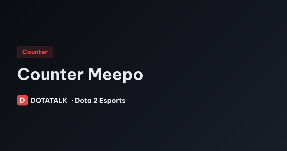 Thẻ chủ đề Counter Meepo