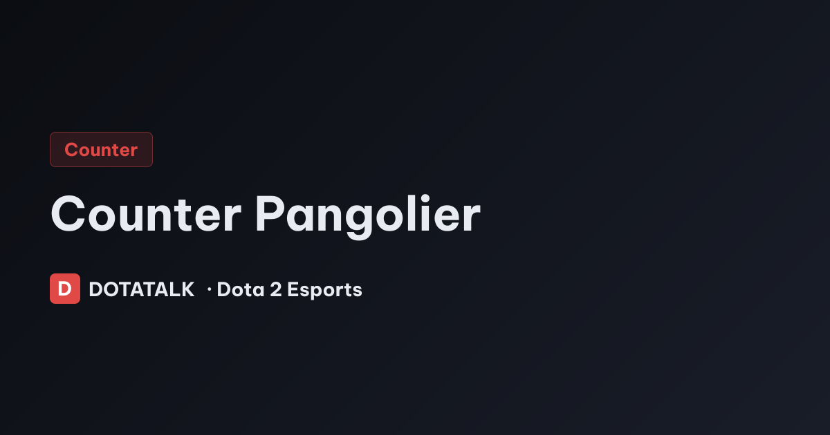 Topic Counter Pangolier