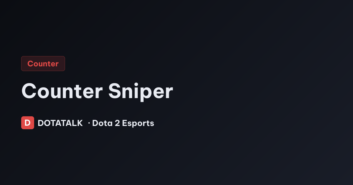 Chủ đề Counter Sniper